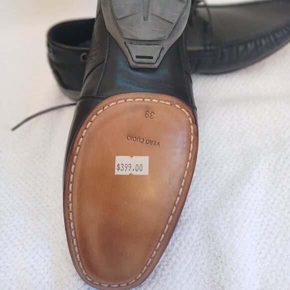 Mens all leather lace up loafers. New and unworn. - Picture 6 of 7